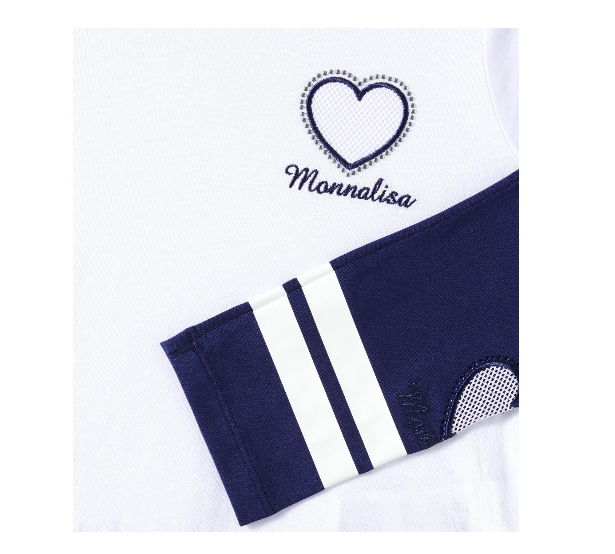 Monnalisa Completo 2 Pezzi T-Shirt-Leggins Bicolore per Bambina 19E500 BIANCO/BLU MONNALISA 