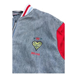 Just Cavalli Giubbino In Denim Tinta Unita con Maniche In Contrasto per Bambino JGP26105GB AZZURRO JUST CAVALLI 