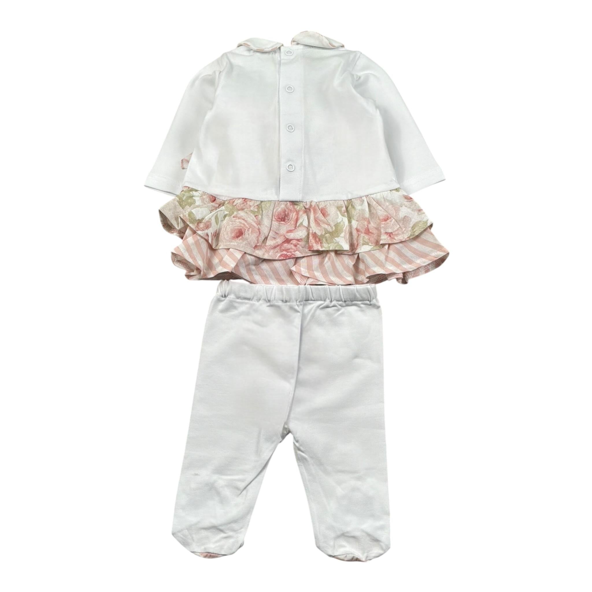 Marlu' Completo 2 Pezzi Shirt-Ghettina per Neonata EP2917 BIANCO MARLU' 