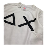 Sun68 Felpa Girocollo Tinta Unita con Logo per Bambino CPF35327 BIANCO SUN68 