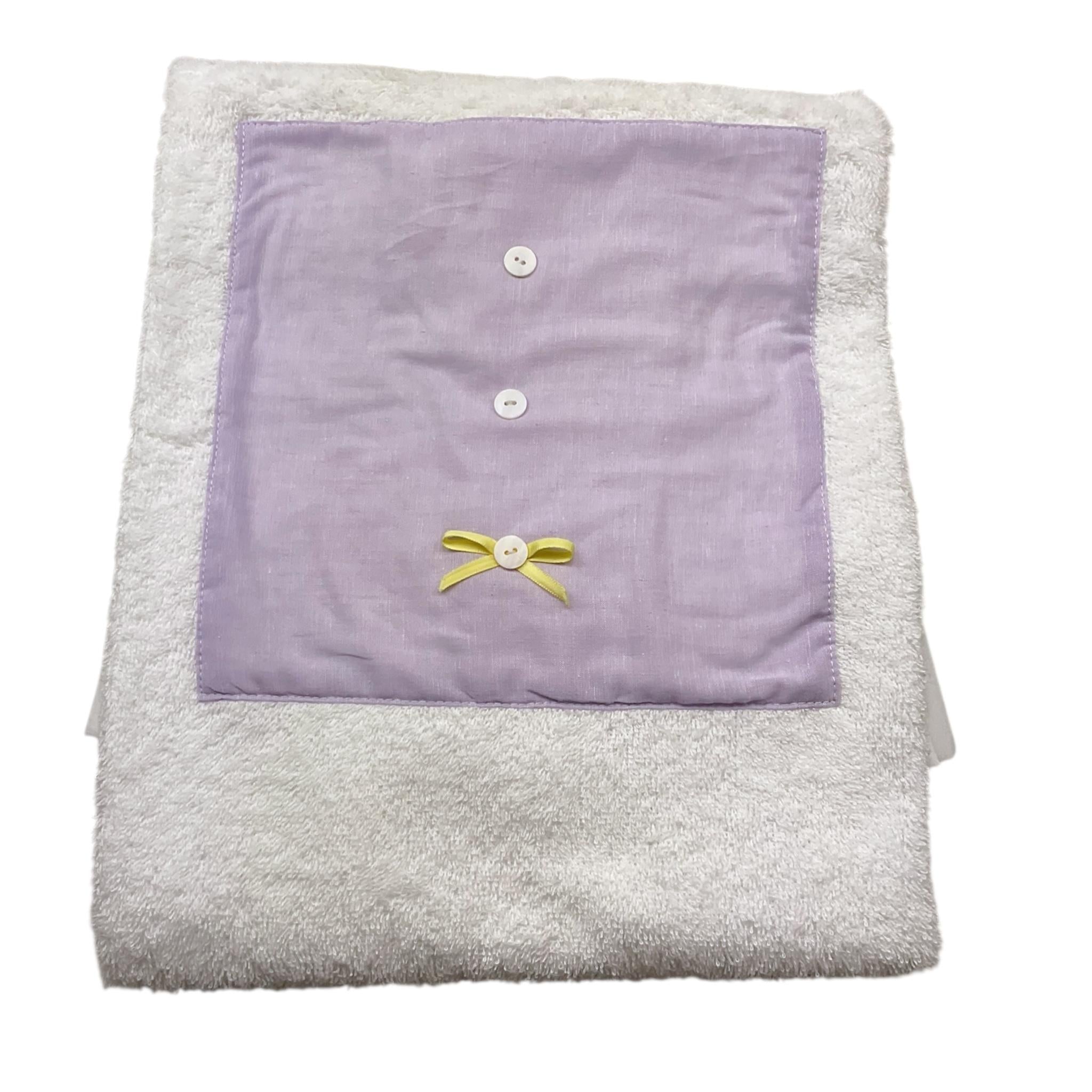 I Delfi Coperta Bicolore con Applicazioni per Neonata 25P5474 BIANCO/LILLA I DELFI 