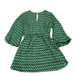 LU LU BY MISS GRANT abito tinta unita con fantasia girocollo Verde per Bambina LL1621 VERDE LU LU BY MISS GRANT 