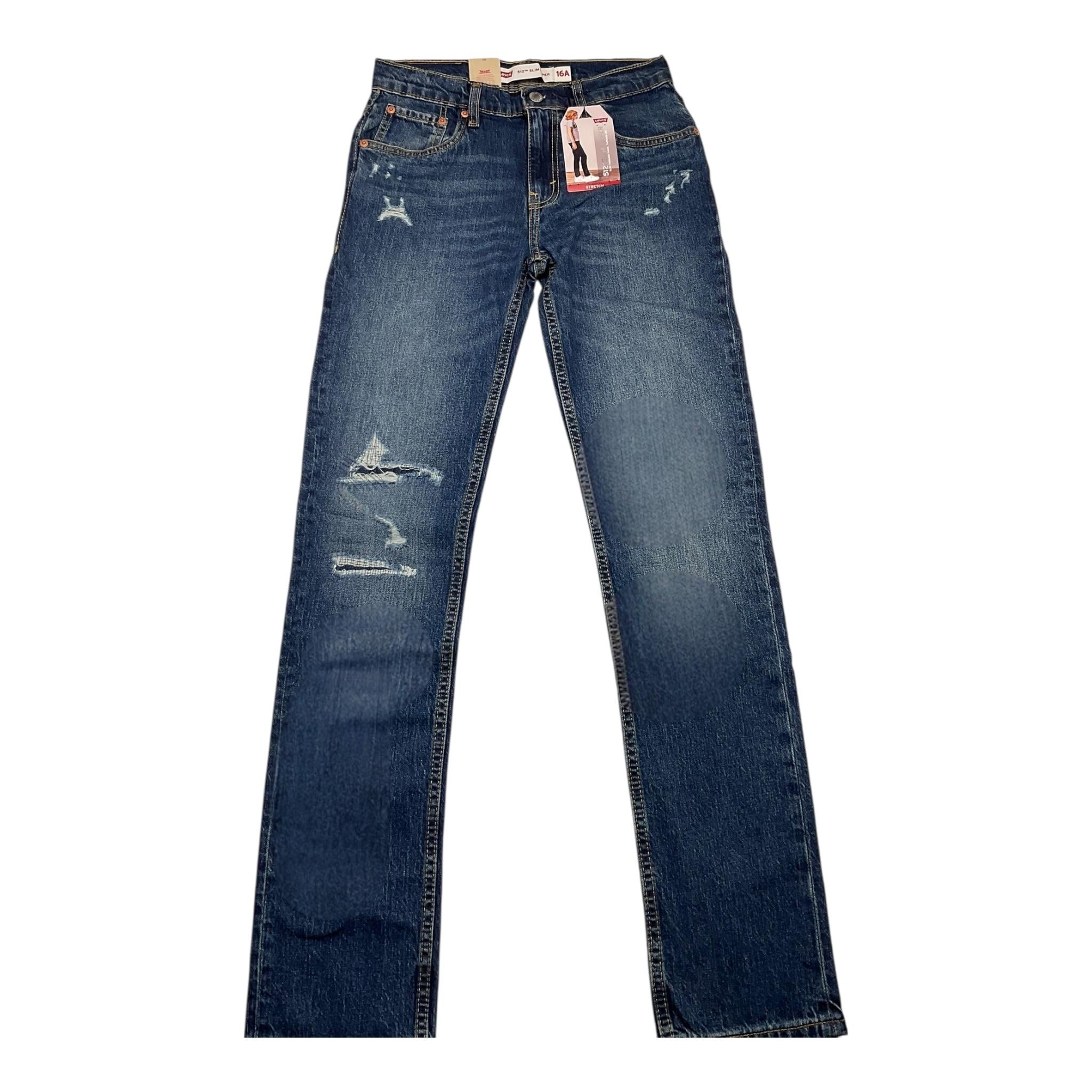 LEVI'S jeans tinta unita con strappi Blu per Bambino 9EL207X BLU LEVI'S 