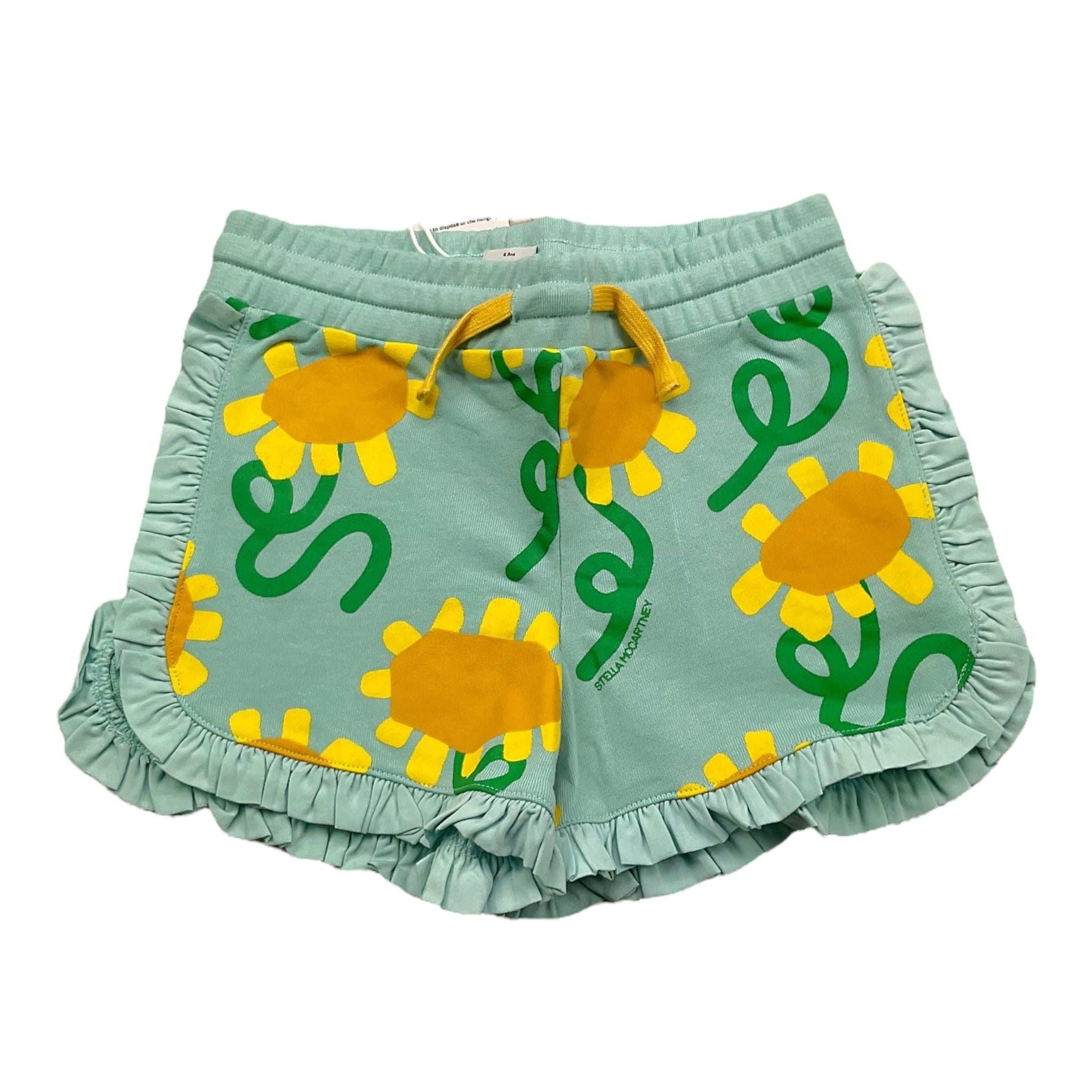Stella Mccartney Short Tinta Unita con Fantasia per Bambina TU6A09 VERDE ACQUA STELLA McCARTNEY 