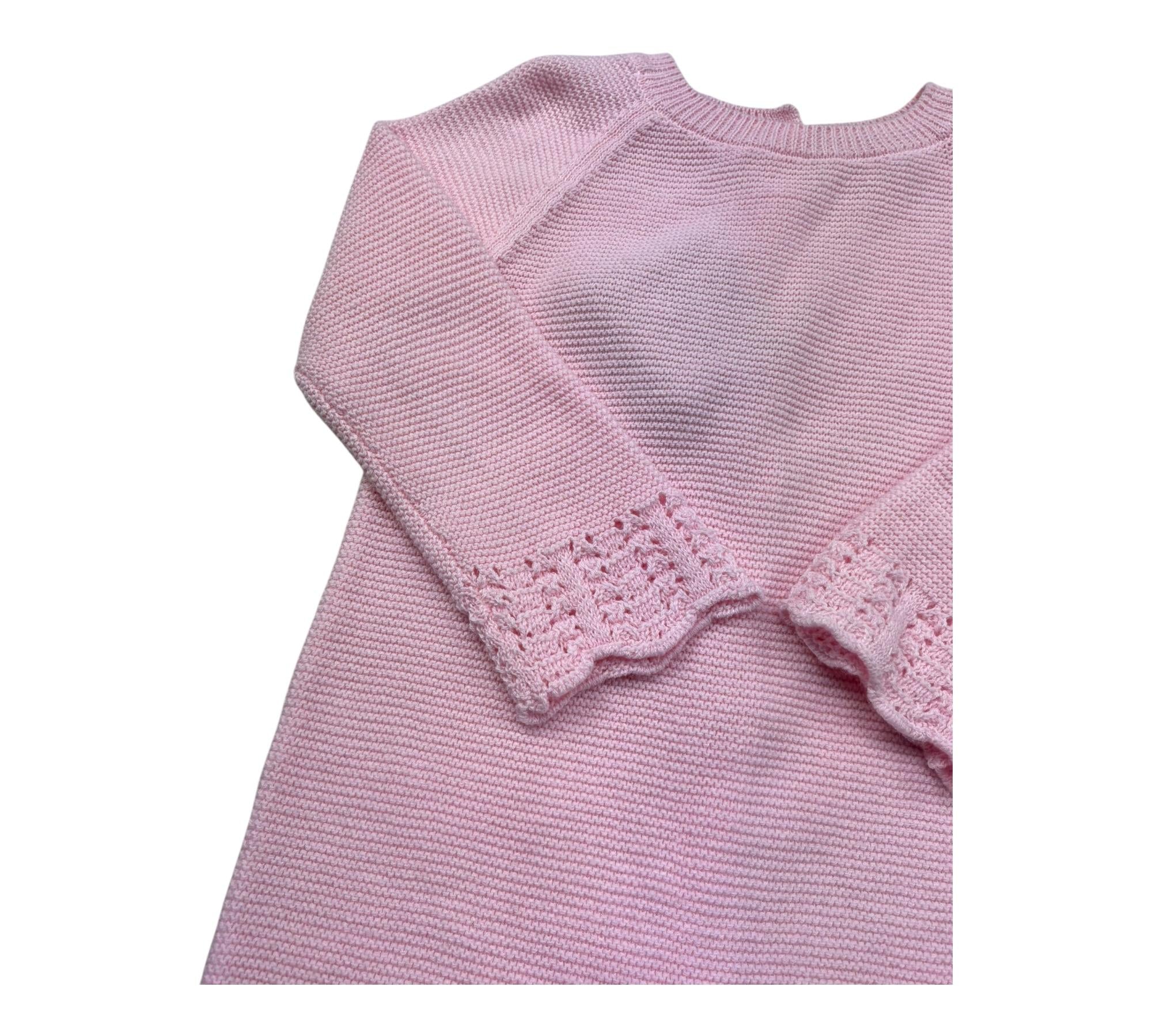 Le Bebe Tutina Manica Lunga Tinta Unita per Neonata LBG6276 ROSA LE BEBE 