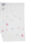 Guess Short Tinta Unita con Ricami per Neonata K5GD15WH630 BIANCO GUESS 