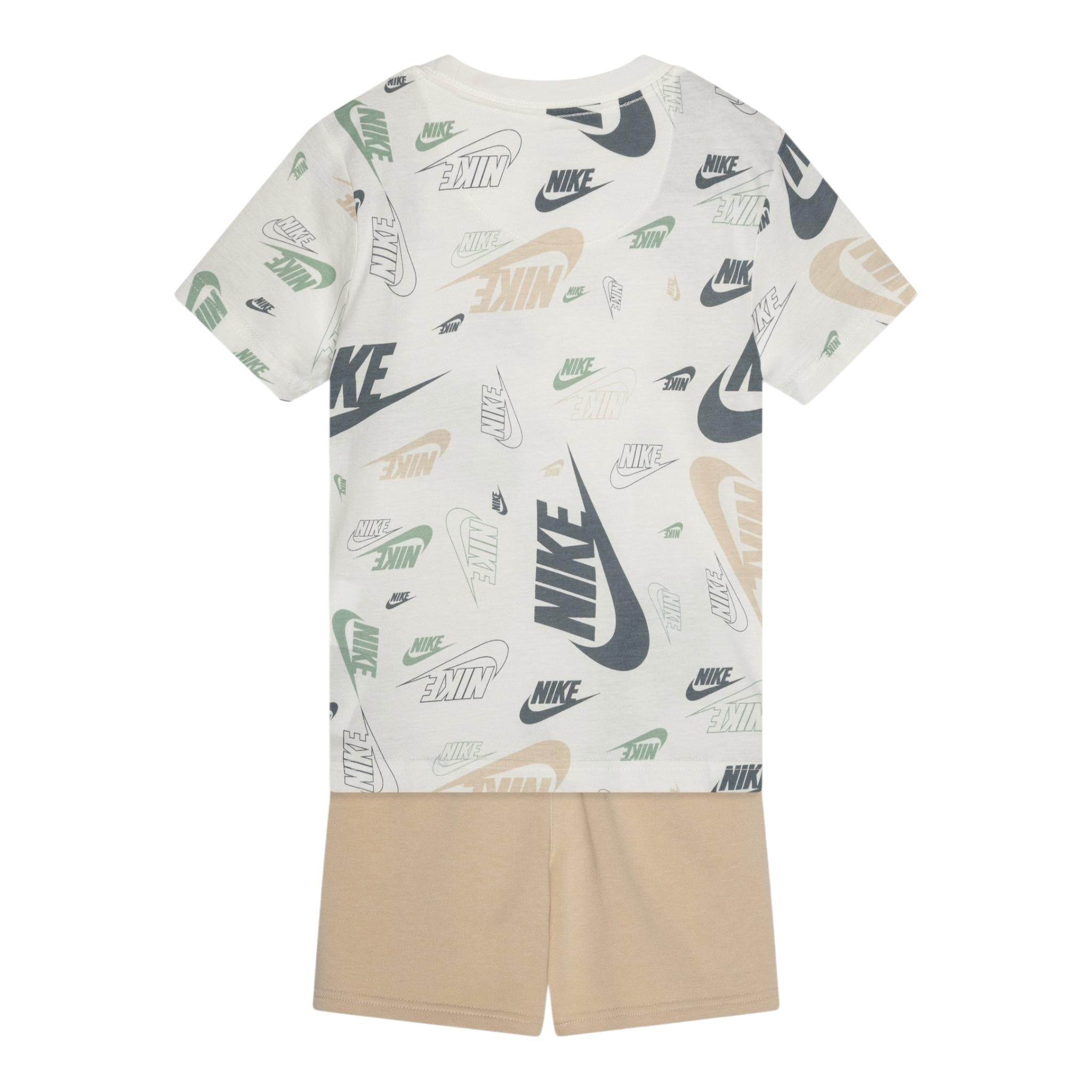 Nike Completo 2 Pezzi T-Shirt-Bermuda Tinta Unita per Bambino 86N043 BIANCO/BEIGE NIKE 