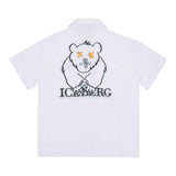 Iceberg Camicia Mezza Manica Tinta Unita con Stampa per Bambino CMICE5104J BIANCO ICEBERG 