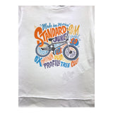 Please T-Shirt Girocollo Tinta Unita Con Maniche In Contrasto Bianco Per Neonato