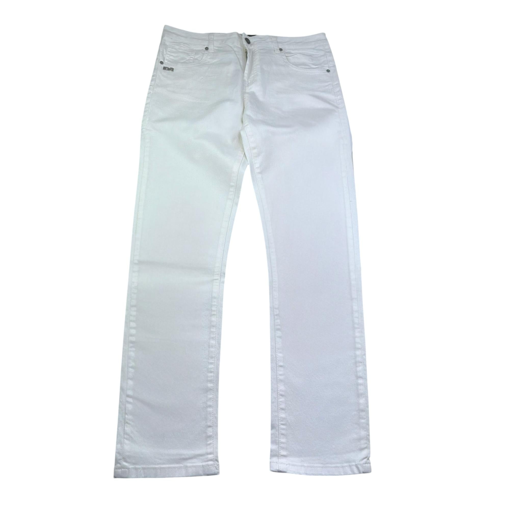 Daniele Alessandrini Jeans Tinta Unita 5 Tasche per Bambino 1235P00249 BIANCO DANIELE ALESSANDRINI 