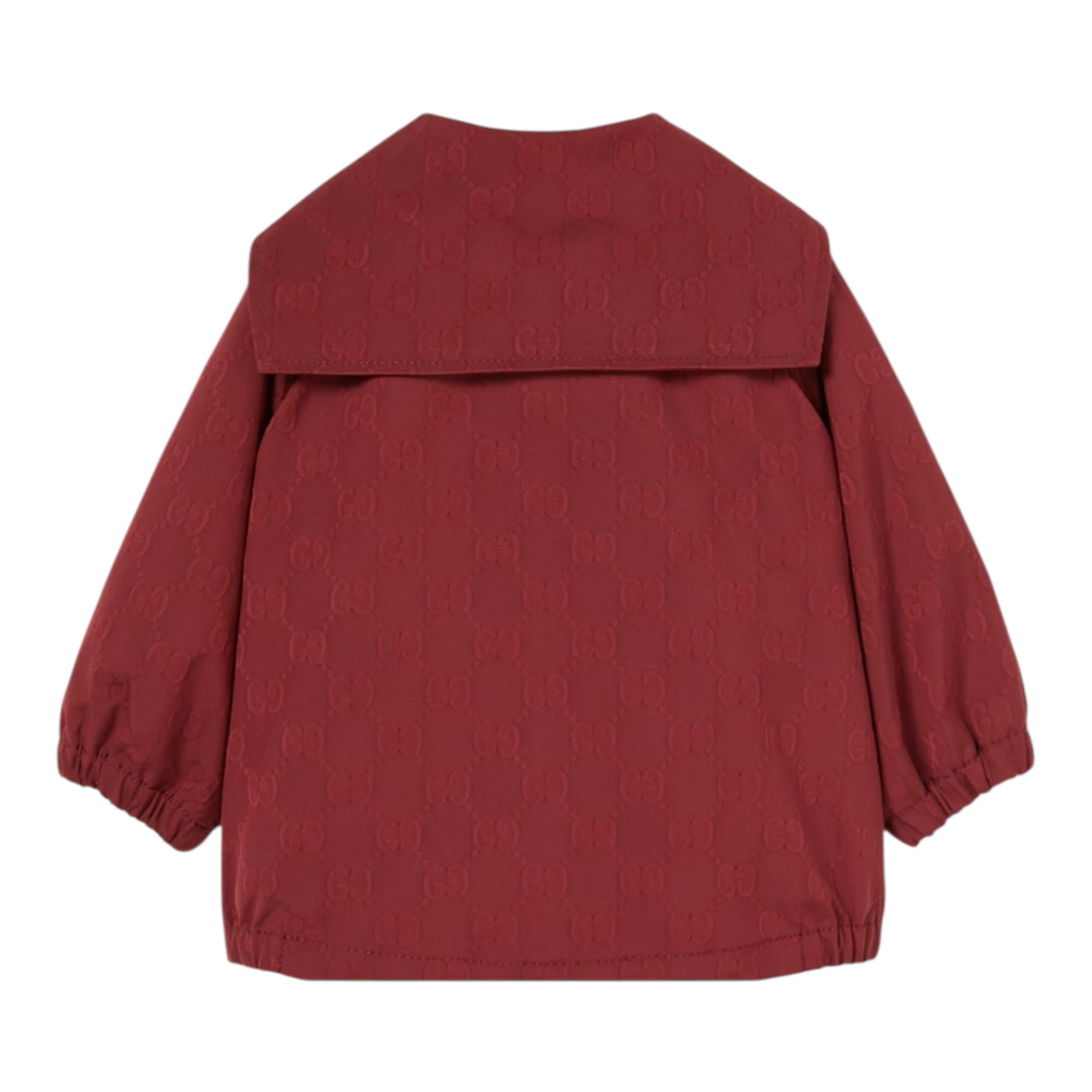 Gucci Giubbino Tinta Unita con Stampe Loghi per Neonato 8044388 BORDEAUX GUCCI 