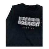 CECYLE shirt girocollo tint unita con stampa in contrasto Nero per Bambina BY1823 NERO CECYLE 