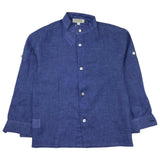 Paio Crippa Camicia Manica Lunga Tinta Unita Blu Per Neonato