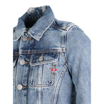 Diesel Giubbino In Denim Tinta Unita con Strappi per Bambina J01800 AZZURRO DIESEL 