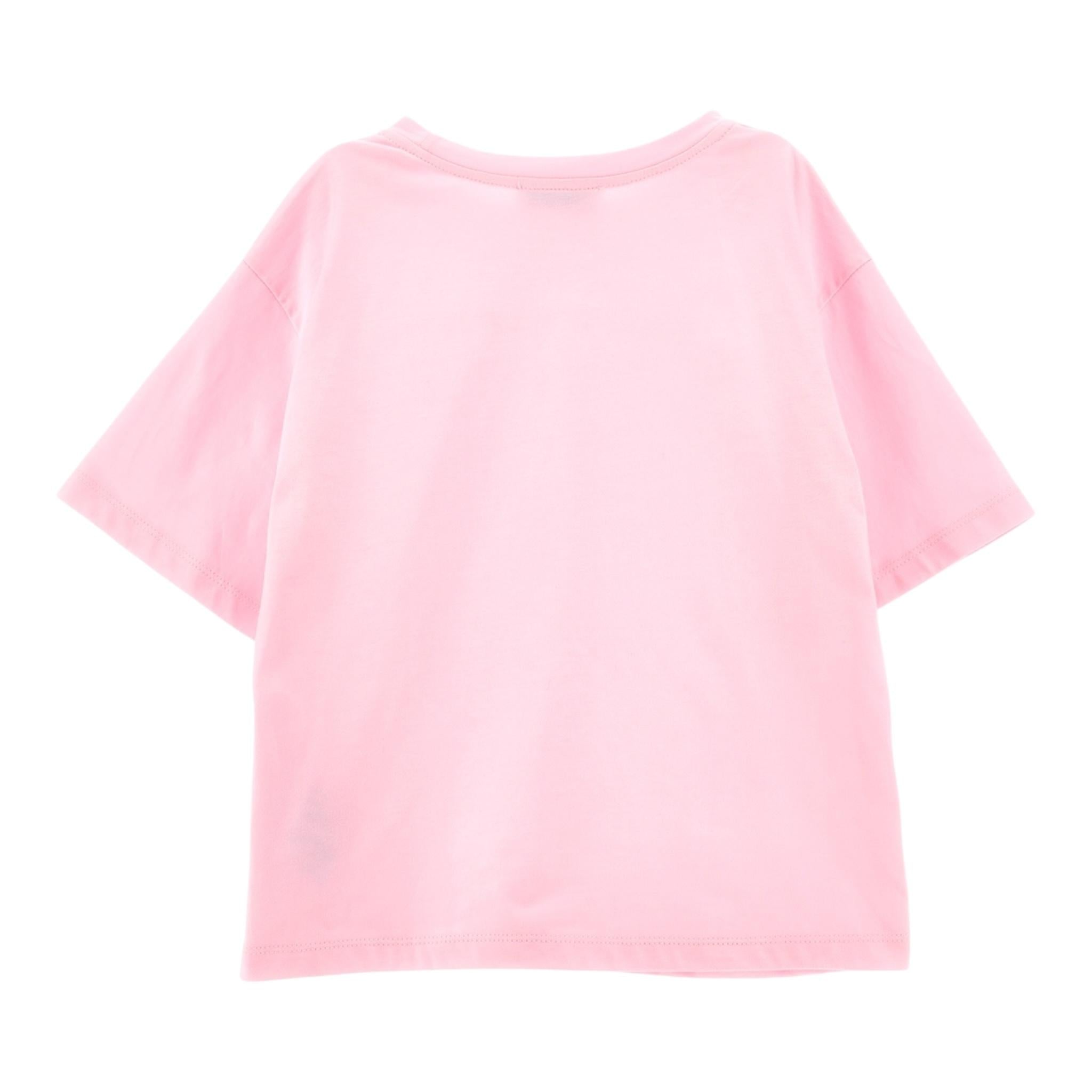 Philosophy T-Shirt Girocollo Tinta Unita con Stampa per Bambina I1E605 ROSA PHILOSOPHY 
