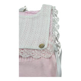 Paz Rodriguez Pagliaccetto Giromanica Bicolore per Neonata 022121557 BIANCO/ROSA PAZ RODRIGUEZ 