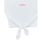 Disclaimer T-Shirt Girocollo Tinta Unita con Logo per Bambina 25EDK58513 BIANCO DISCLAIMER 