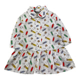 MOSCHINO abito camicia tinta unita con stampa Bianco per Neonata MDV0CQ BIANCO MOSCHINO 