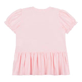 Moschino Abito Tinta Unita con Stampa per Neonata MDV0C7X ROSA MOSCHINO 