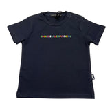 Daniele Alessandrini T-Shirt Girocollo Tinta Unita con Taschino Blu per Neonato