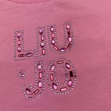 Liu Jo T-Shirt Girocollo Tinta Unita con Brillantini per Neonata KA5094 ROSA LIU JO 