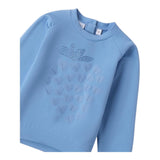 Sarabanda Felpa Girocollo Tinta Unita con Stampa per Bambina 0B301 AZZURRO SARABANDA 