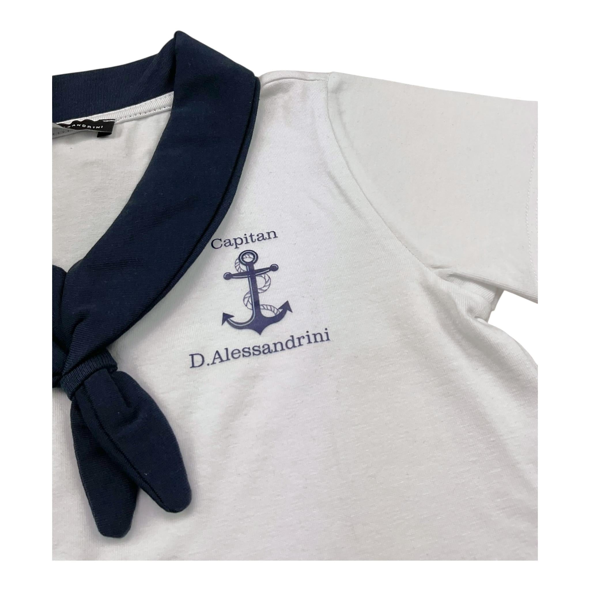 Daniele Alessandrini T-Shirt Tinta Unita con Colletto In Contrasto per Neonato 1296M00210 BIANCO DANIELE ALESSANDRINI 