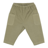 Teddy E Minou Pantalone Tinta Unita con Elastico In Vita per Neonato E25PT010C6035 VERDE TEDDY E MINOU 
