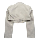 Naice Giacca Modello Crop Tinta Unita Doppiopetto per Bambina 27152 BEIGE NAICE 