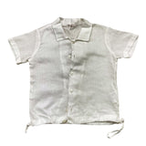 Le Bebe' Camicia Mezza Manica Tinta Unita Bianco Per Neonato
