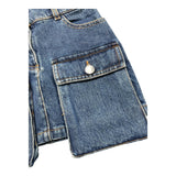 KHRISJOY gonna tinta unita in denim Blu per Bambina KU7A01 BLU KHRISJOY 