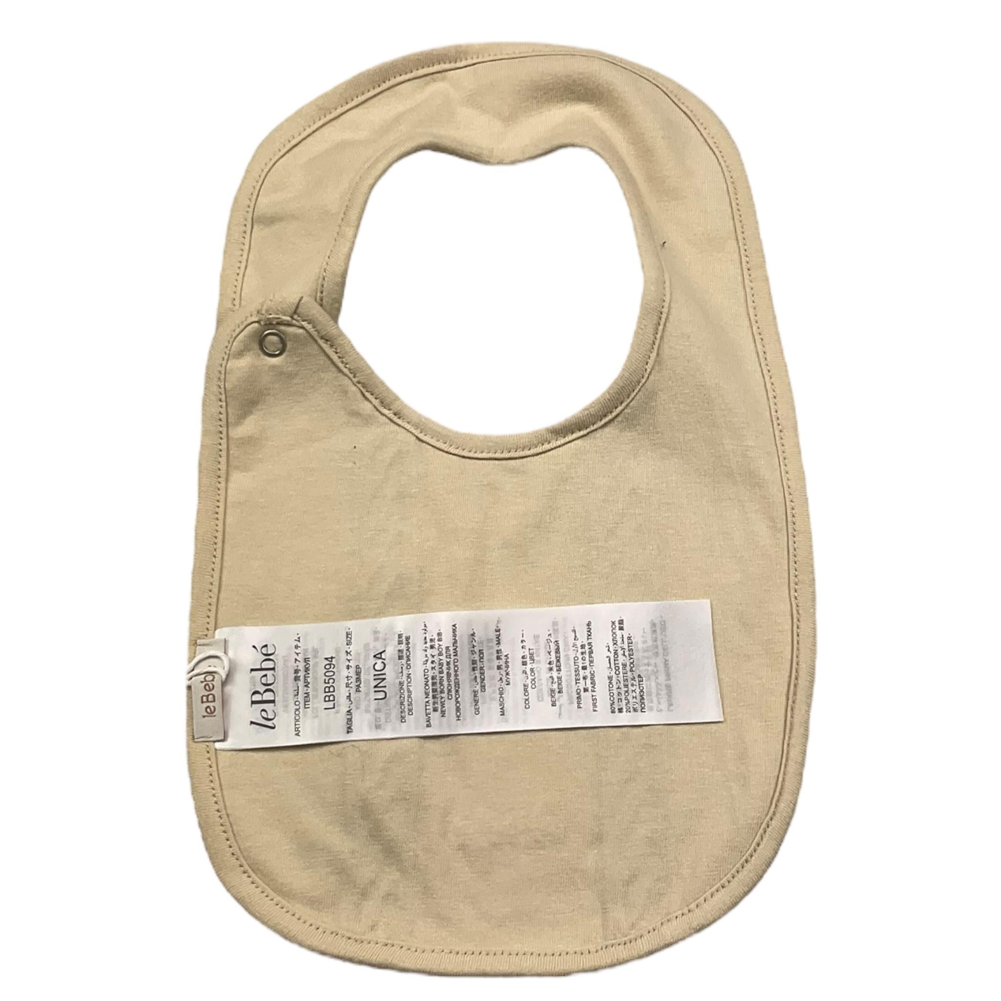 LE BEBE' bavetta tinta unita con ricami Beige per Neonato LBB5094 BEIGE LE BEBE' 