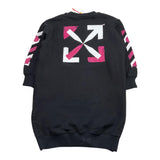 OFF-WHITE abito modello felpa girocollo tinta unita con stampa Nero per Bambina HDHF NERO OFF-WHITE 