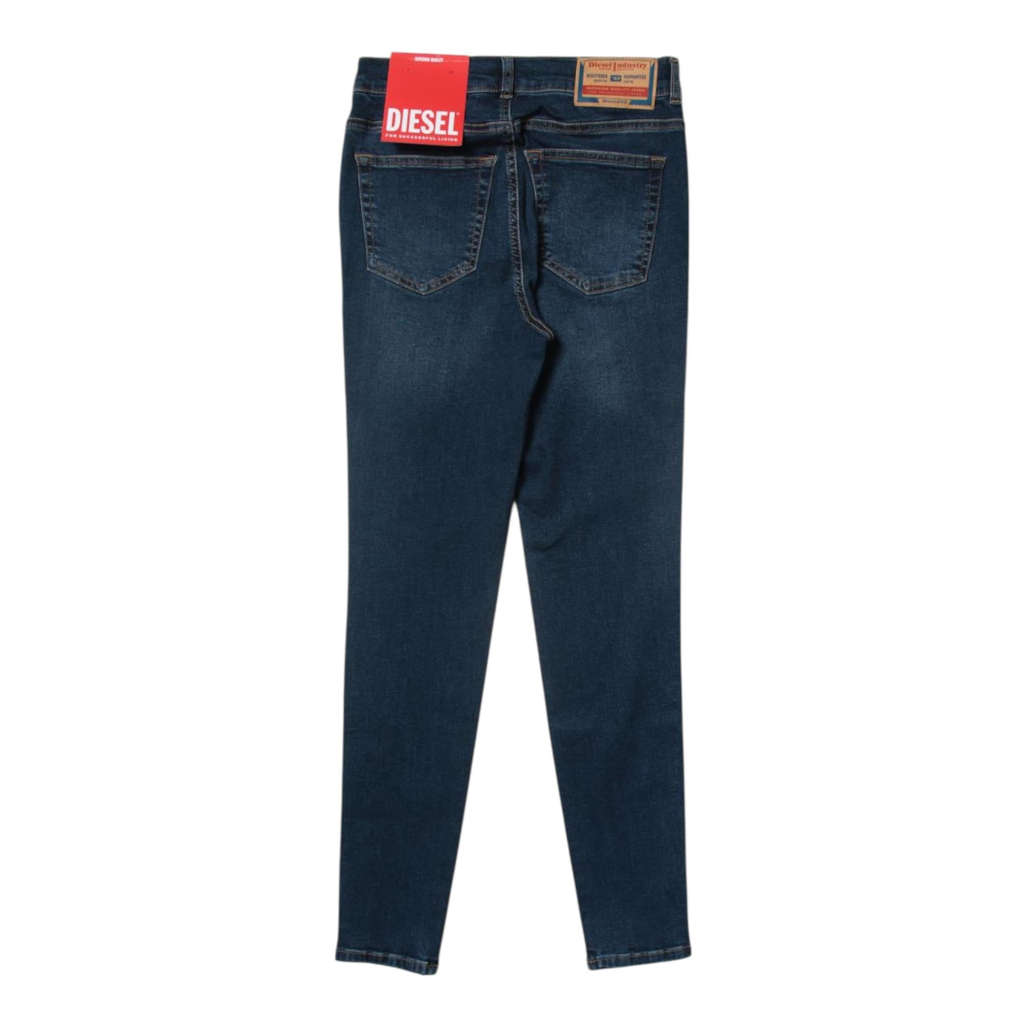 Diesel Jeans Tinta Unita con Girovita Regolabile per Bambino J00812 BLU DIESEL 