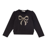 LIU JO felpa chiusa girocollo tnta unita con brillantini Nero per Bambina KF4108XXXX NERO LIU JO 