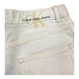 Calvin Klein Gonna Tinta Unita In Denim  Panna per Bambina