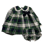 VALENTINA BEBES set abito manica lunga con culotte Blu per Neonata KAX215 BLU VALENTINA BEBES 