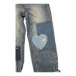 MOSCHINO jeans tinta unita con girovita regolabile Azzurro per Bambina HDP06P AZZURRO MOSCHINO 