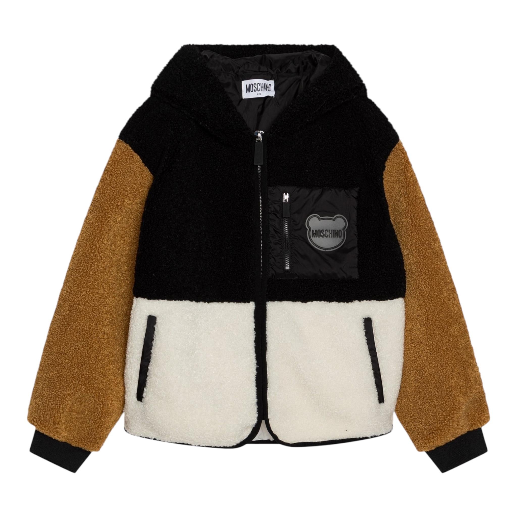 MOSCHINO giubbino teddy con cappuccio tricolore Multicolor per Bambino HUS04YX MULTICOLOR MOSCHINO 