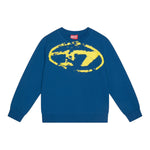 Diesel Felpa Chiusa Girocollo Tinta Unita con Stampa per Bambino J02213 BLU DIESEL 