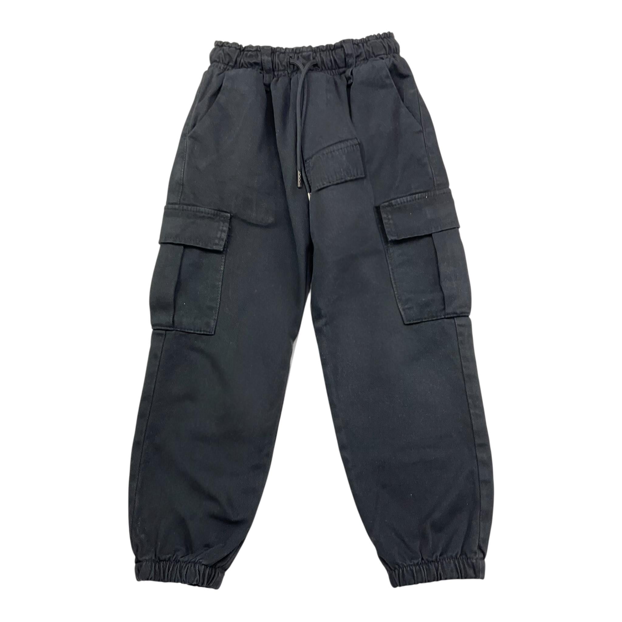Never Too Pantalone Tinta Unita con Elastico In Vita per Bambino NT1791B NERO NEVER TOO 