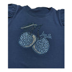 Liu Jo T-Shirt Girocollo Tinta Unita con Stampa per Neonata KA5041NX BLU LIU JO 