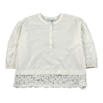 Ermanno Scervino Camicia Manica Lunga Tinta Unita con Ricami per Bambina SFCA029 BIANCO ERMANNO SCERVINO 