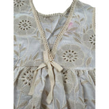 Imperial Camicia Giromanica Tinta Unita con Ricami per Bambina CC69390G75 PANNA IMPERIAL 