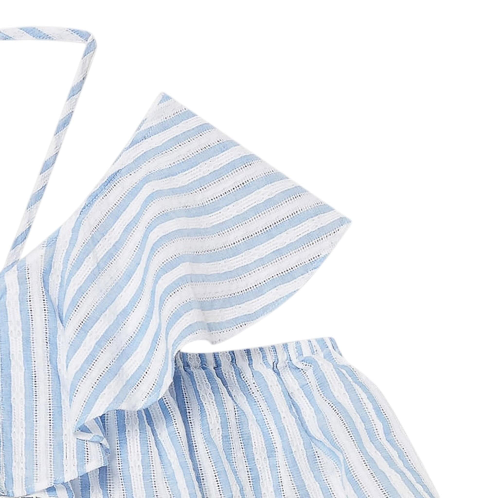 Twinset Top Bicolore con Fantasia A Righe per Bambina 251GJ2471X BIANCO TWINSET 