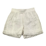Simonetta Short Tinta Unita Con Trafori Bianco Per Neonata