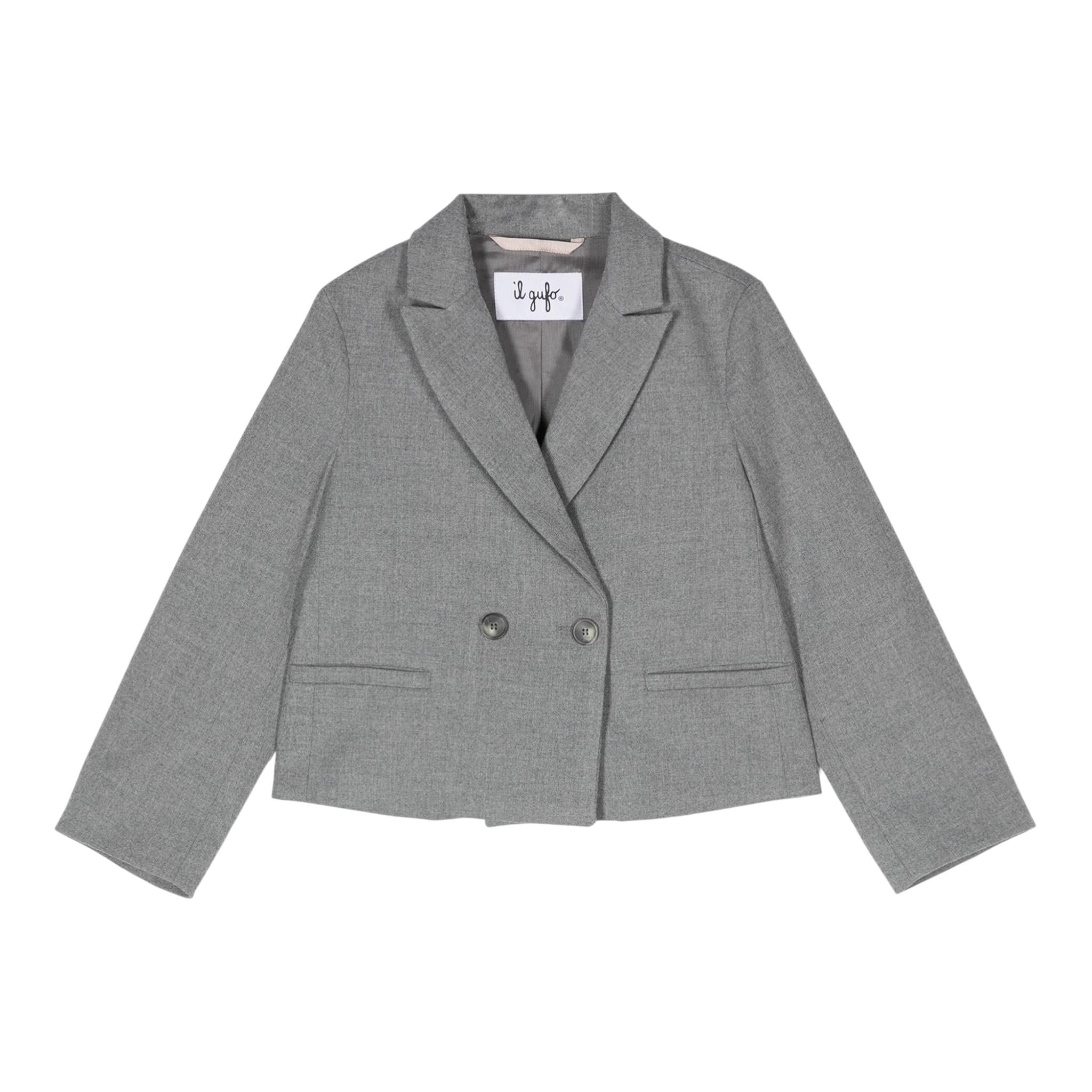 IL GUFO giacca tinta unita doppio petto Grigio per Bambino A24GB105W0003 GRIGIO IL GUFO 