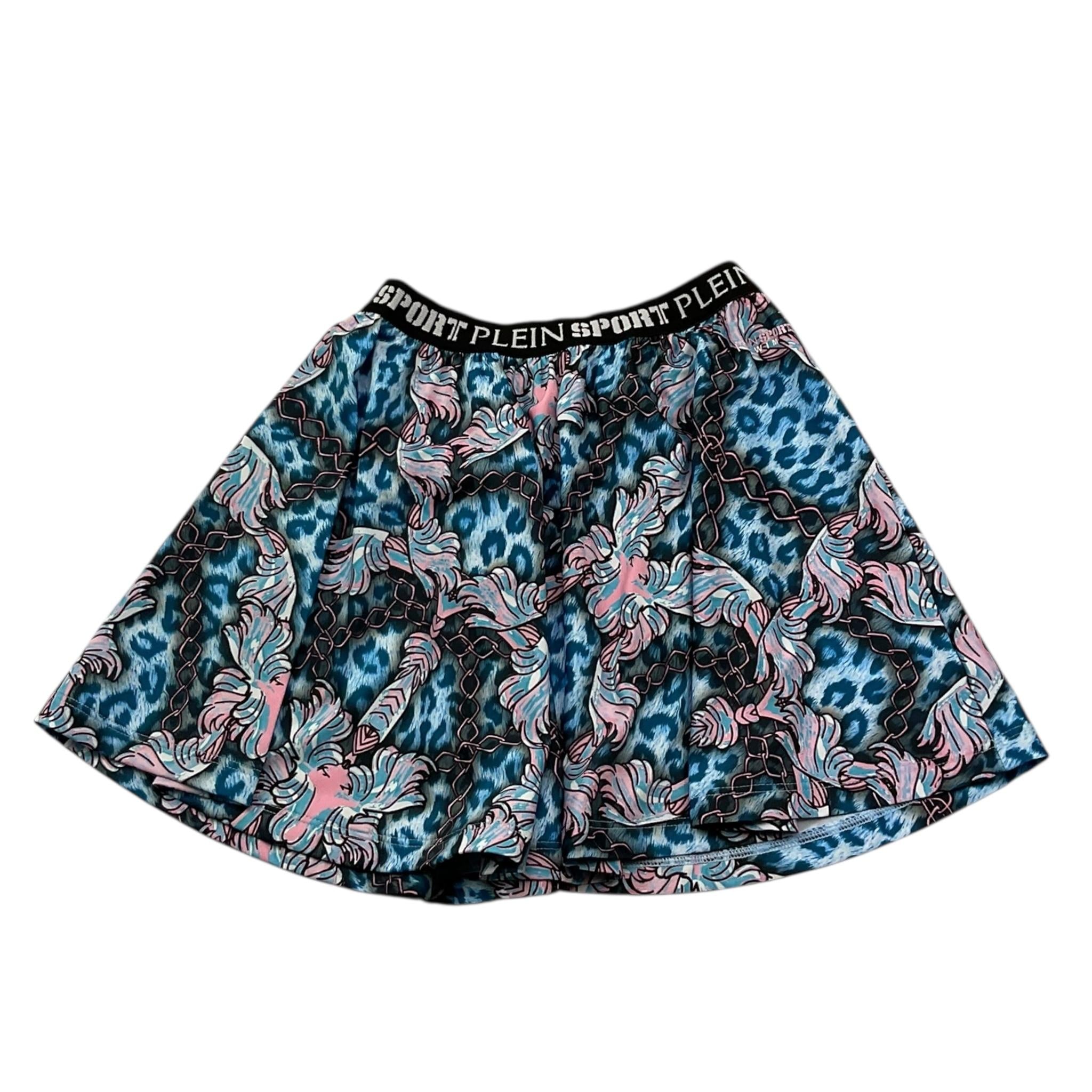 Plein Sport Swim Gonna Stampa Fantasia con Elastico In Vita Logato per Bambina PS25KGCU03 AZZURRO PLEIN SPORT SWIM 