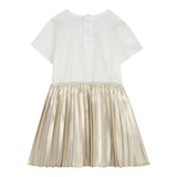 Michael Kors Abito Mezza Manica con Gonna In Contrasto per Neonata R30308 BIANCO MICHAEL KORS 