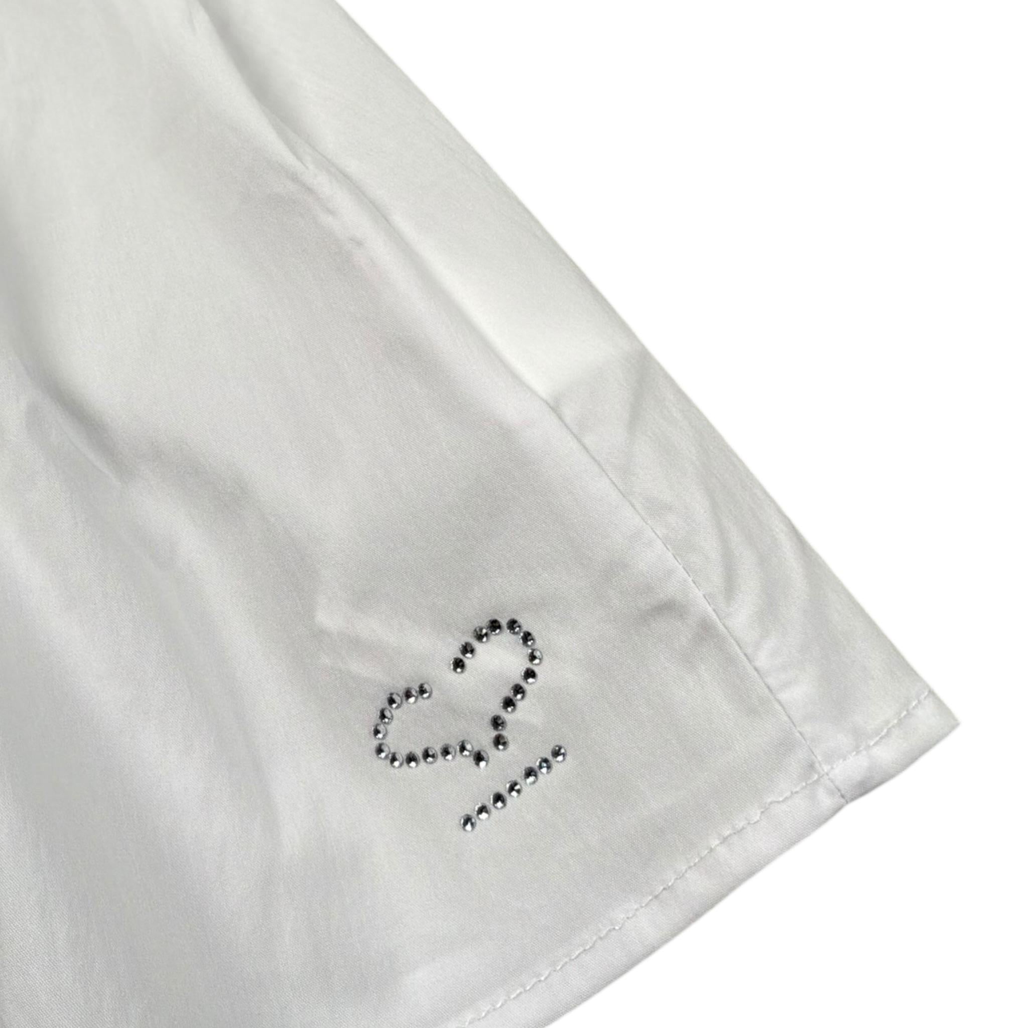 Sarabanda Camicia Tinta Unita con Balze per Bambina 0B358 BIANCO SARABANDA 